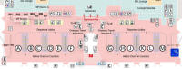Map of Smoking Area in Fukuoka Airport International Terminal Departure Floor