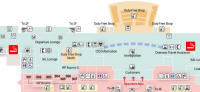 Map of Smoking Area in Fukuoka Airport International Terminal After Security Check